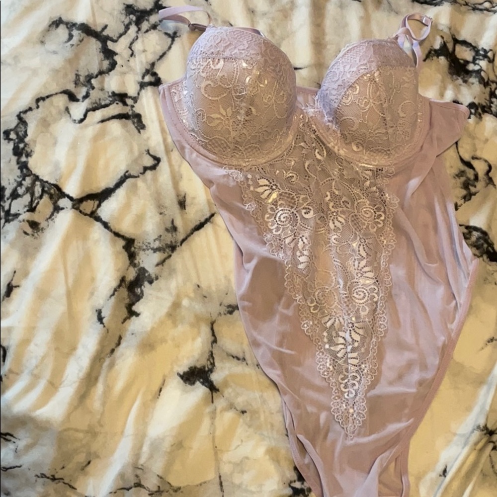 lace lavender body suit